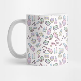 Cute and Colorful Vintage Beauty and Makeup Pattern Mug